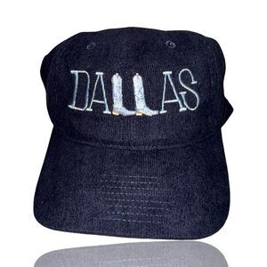 Dallas Texas Corduroy CUTE  Embroidered Snapback Blue Unisex Adjustable Hat